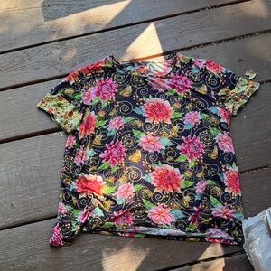 Johnny Was Floral Multicolor Top